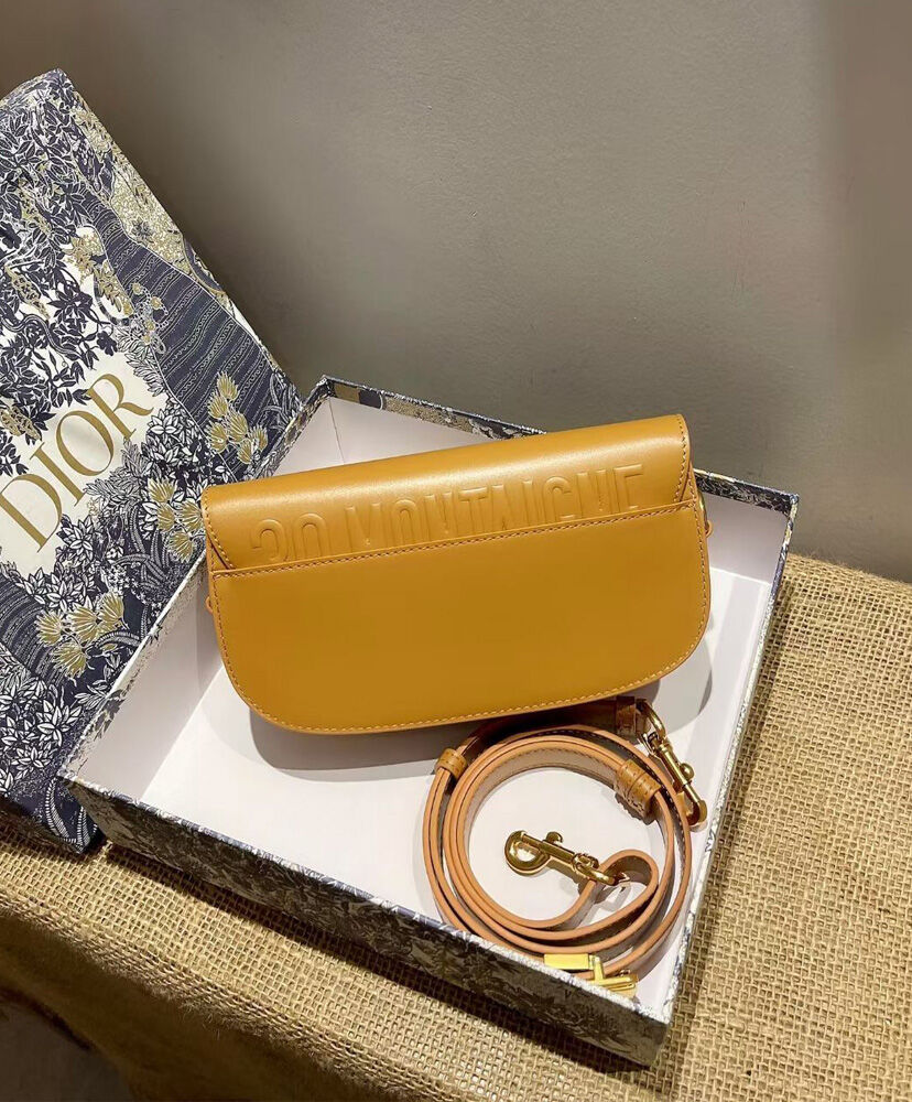 Christian Dior Bobby East west Leather Bag Apricot